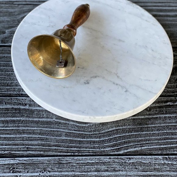 Vintage Handcrafted Brass Hand-Bell Wooden Handle - Picture 3 of 6